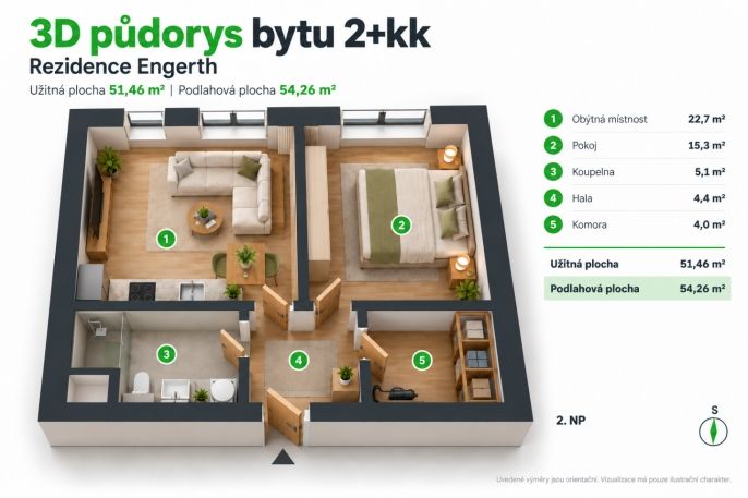 Pronájem, Byt 2+1, Kladno