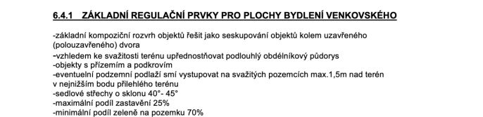 Prodej, Pozemek k bydlení, Čeminy