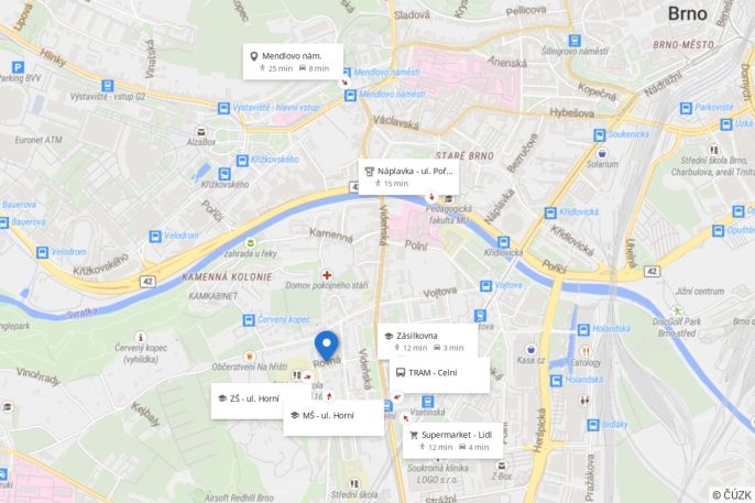 Pronájem, Byt 2+kk, Brno