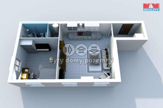 Pronájem, Byt 2+kk, Pečky