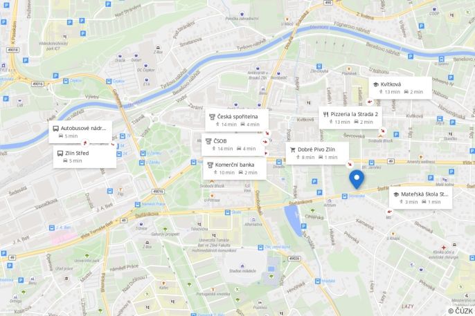 Pronájem, Byt 2+1, Zlín
