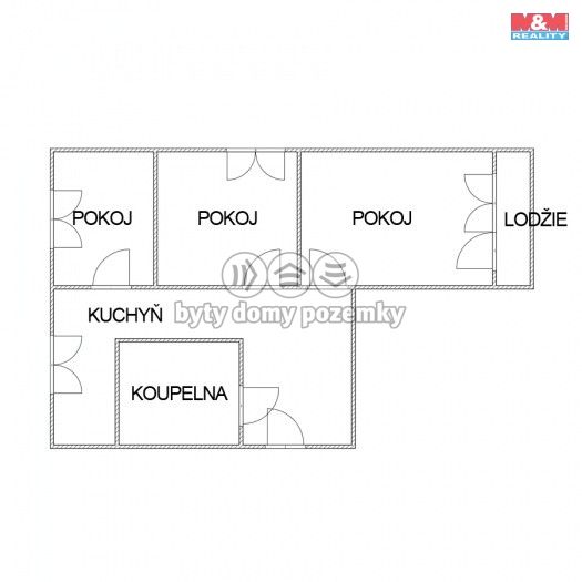 Prodej, Byt 3+1, Chomutov