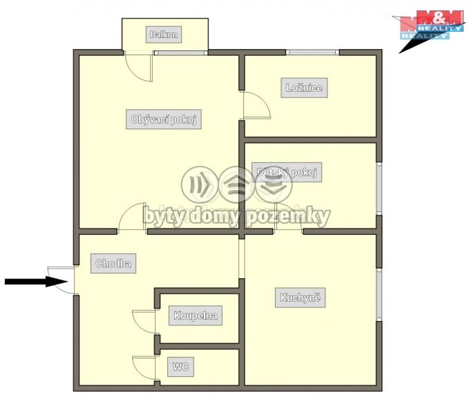 Prodej, Byt 3+1, Jindřichův Hradec