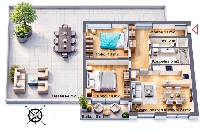 Prodej, Byt 3+kk, Praha