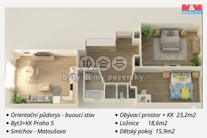 Prodej, Byt 3+kk, Praha