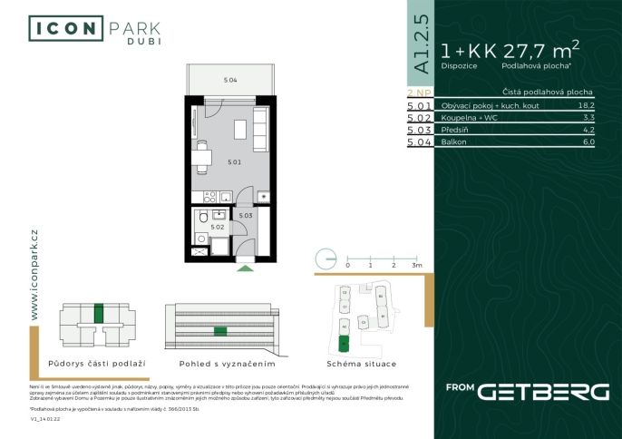 Pronájem, Byt 1+kk, Kladno