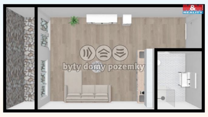 Prodej, Byt 1+kk, Most