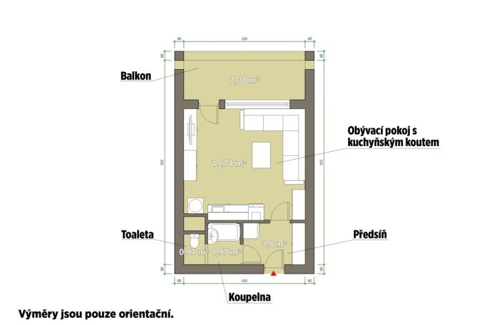 Pronájem, Byt 1+kk, Plzeň