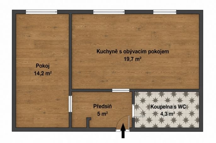 Prodej, Byt 2+kk, Hrušovany nad Jevišovkou