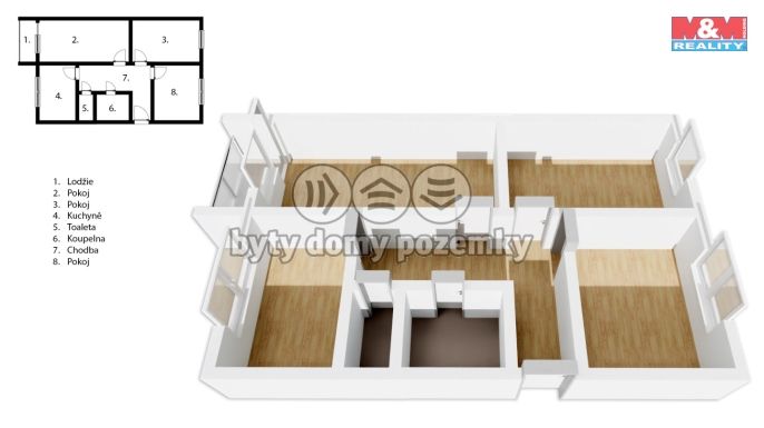 Prodej, Byt 3+1, Cerekvice nad Bystřicí