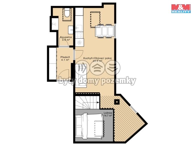 Pronájem, Atypický byt, Hoštice