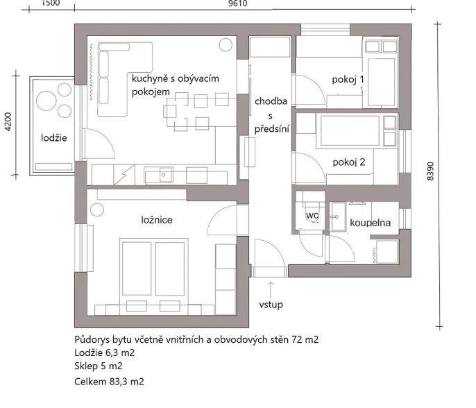 Prodej, Byt 4+kk, Kyjov