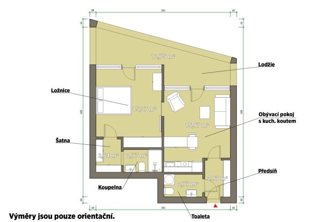 Pronájem, Byt 2+kk, Železná Ruda