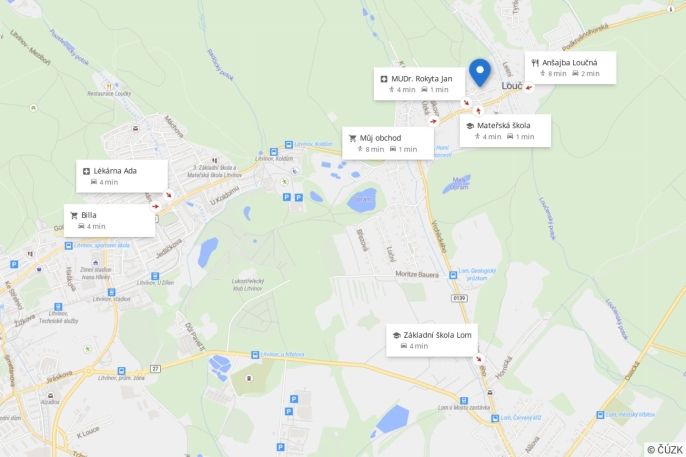 Pronájem, Byt 1+1, Lom