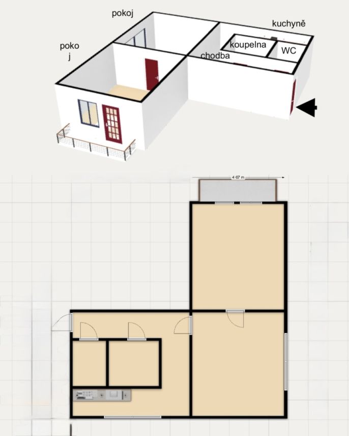 Prodej, Byt 2+1, Teplice nad Metují