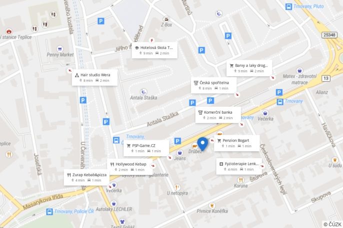 Pronájem, Obchod a služby, Teplice