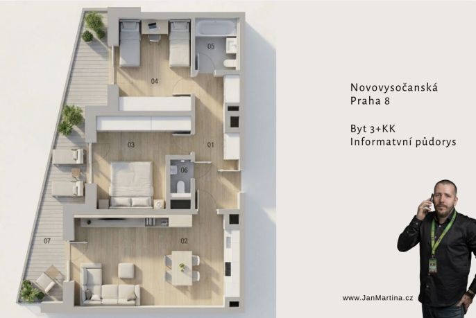 Prodej, Byt 3+kk, Praha