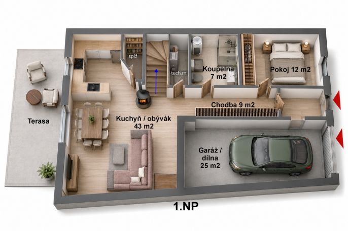 Prodej, Rodinný dům, Kamenice nad Lipou