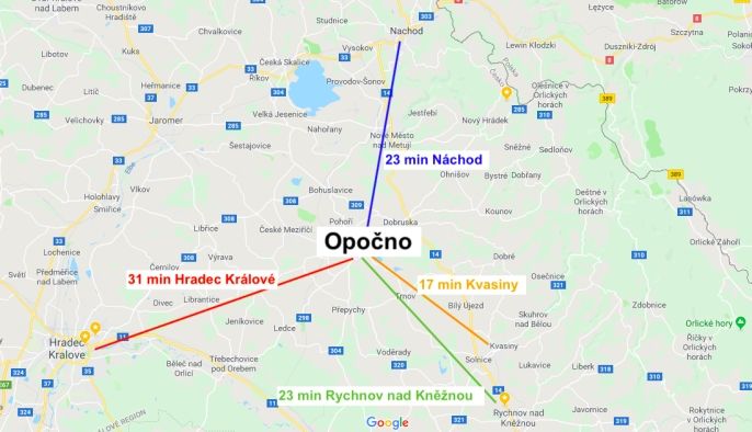 Pronájem, Byt 3+1, Opočno