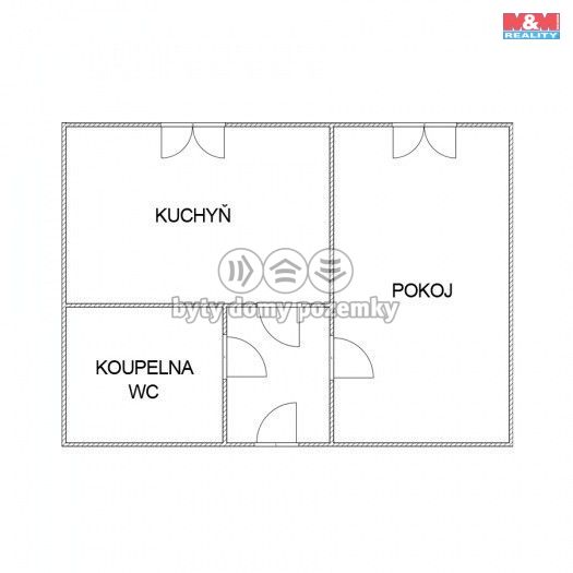 Pronájem, Byt 1+1, Pardubice