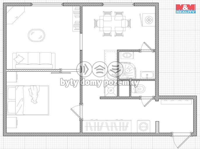 Pronájem, Byt 2+1, Strakonice