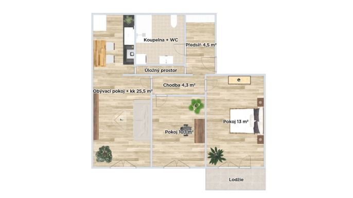 Prodej, Byt 3+kk, Praha