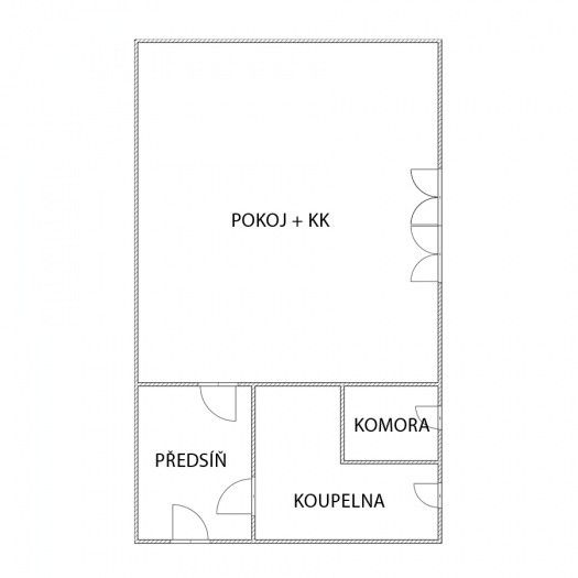 Pronájem, Byt 1+kk, Meziboří