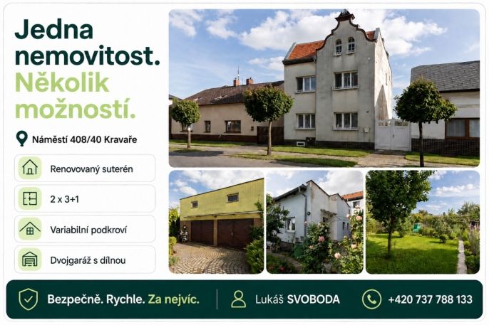 Prodej, Rodinný dům, Kravaře
