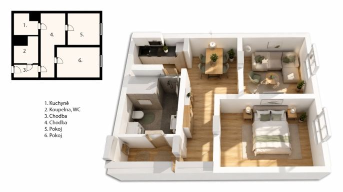 Prodej, Byt 2+1, Praha