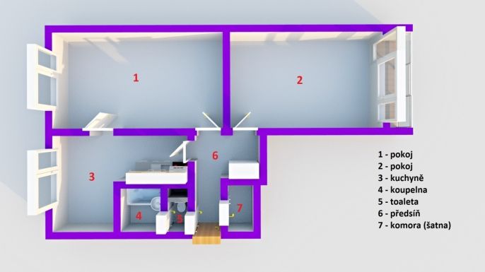 Prodej, Byt 2+1, Děčín
