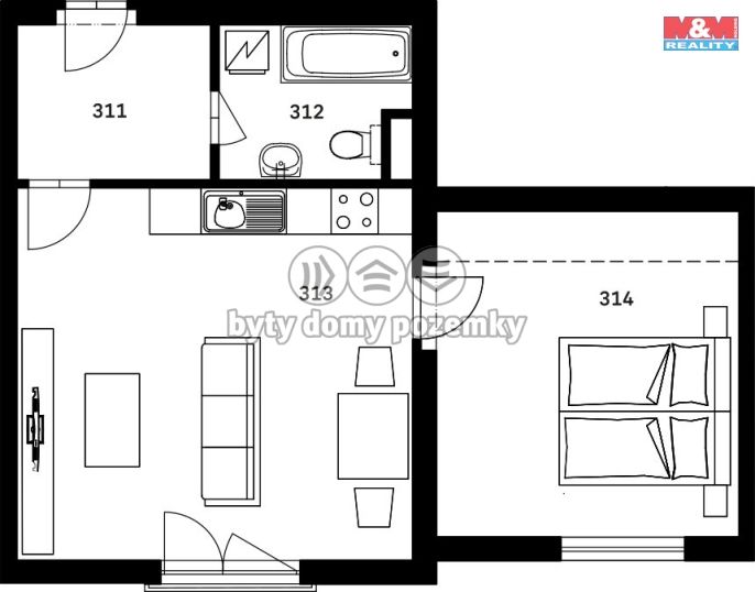 Prodej, Byt 2+kk, Nýrsko
