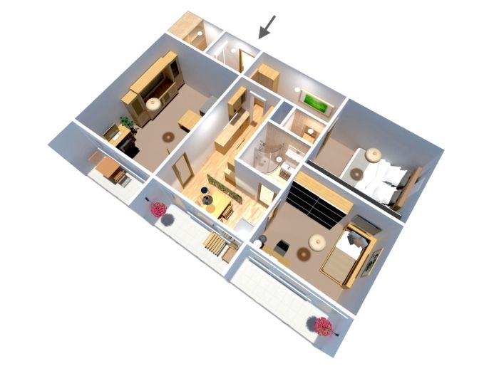 Pronájem, Byt 3+1, Chomutov