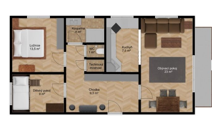 Prodej, Byt 3+1, Nymburk