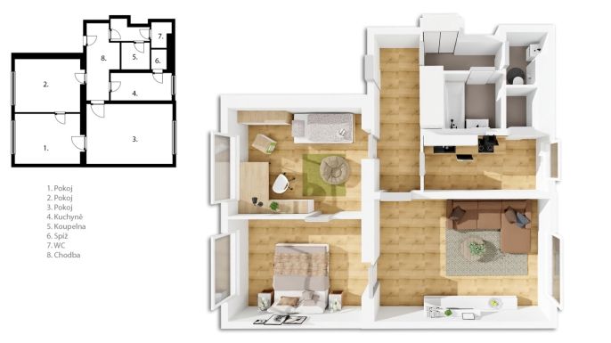 Prodej, Byt 3+1, Praha