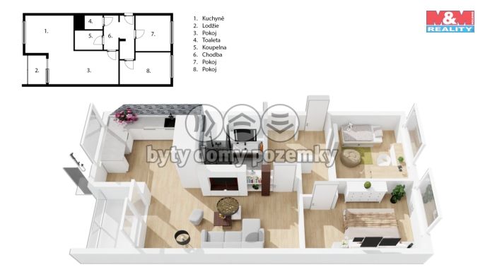 Prodej, Byt 3+1, Praha