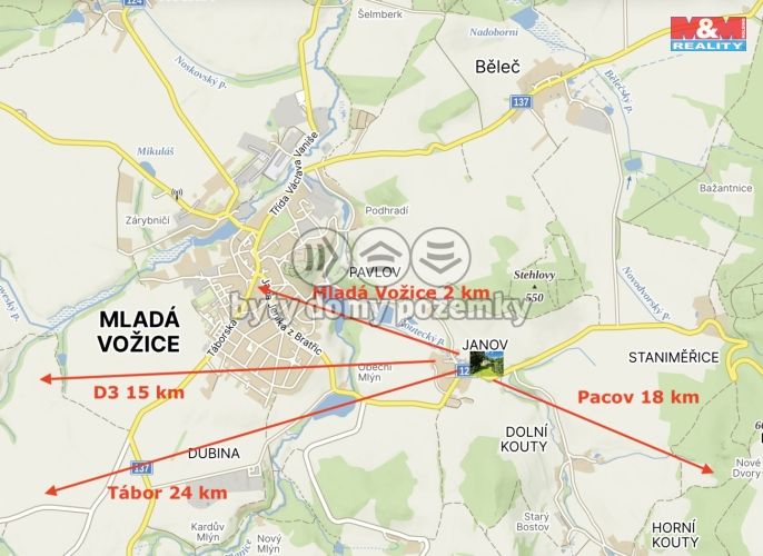 Prodej, Chalupa, Mladá Vožice