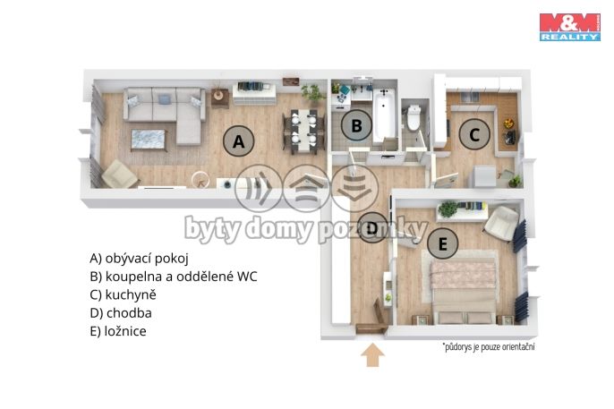 Prodej, Byt 2+1, Nymburk