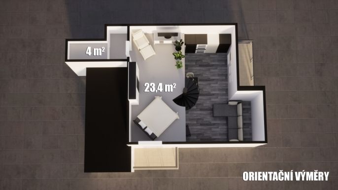 Pronájem, Byt 3+kk, Liberec