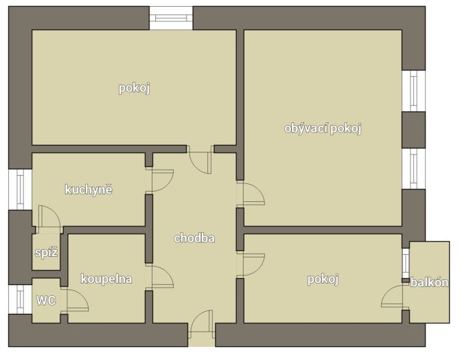 Prodej, Byt 3+1, Čechtice