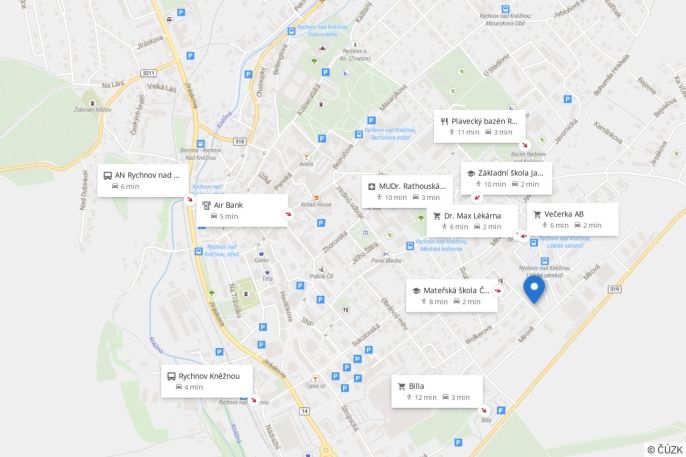Pronájem, Byt 3+1, Rychnov nad Kněžnou