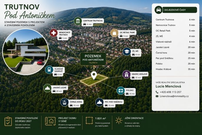 Prodej, Pozemek k bydlení, Trutnov
