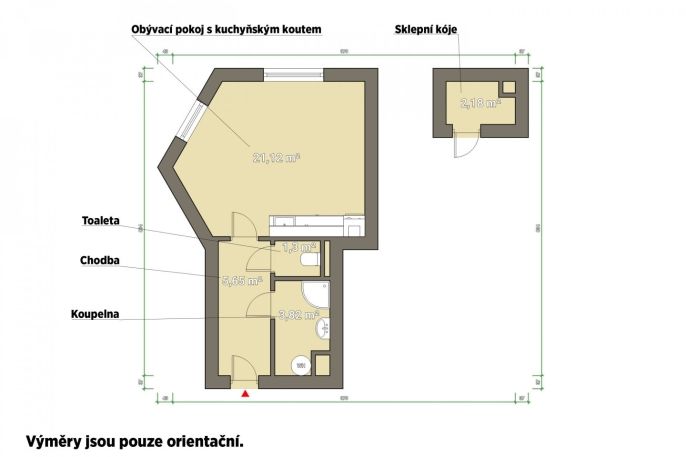 Pronájem, Byt 1+kk, Nýřany