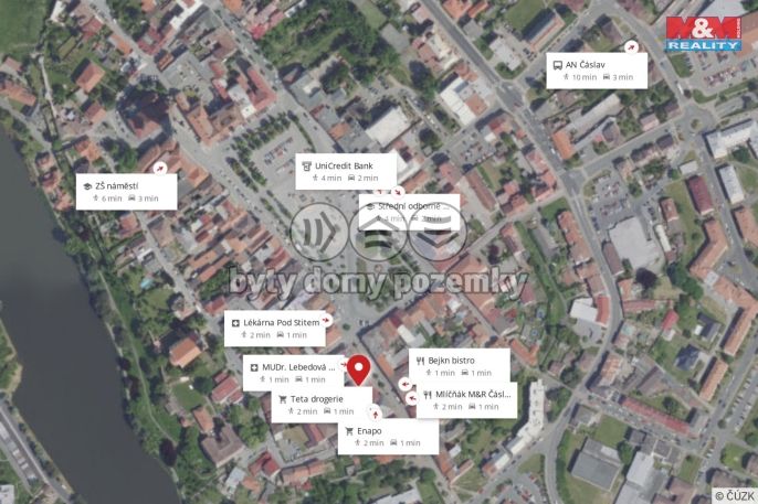 Pronájem, Byt 1+kk, Čáslav