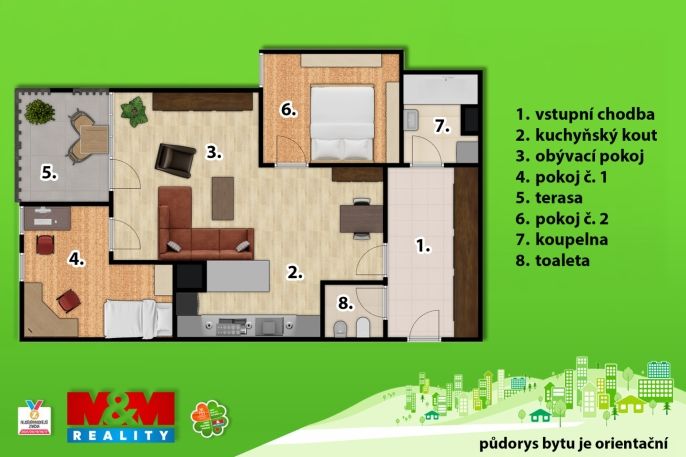 Pronájem, Byt 3+kk, Pardubice