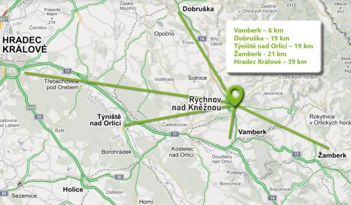 Pronájem, Byt 2+1, Rychnov nad Kněžnou