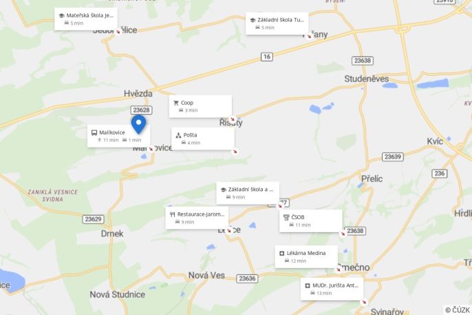 Prodej, Pozemek k bydlení, Malíkovice