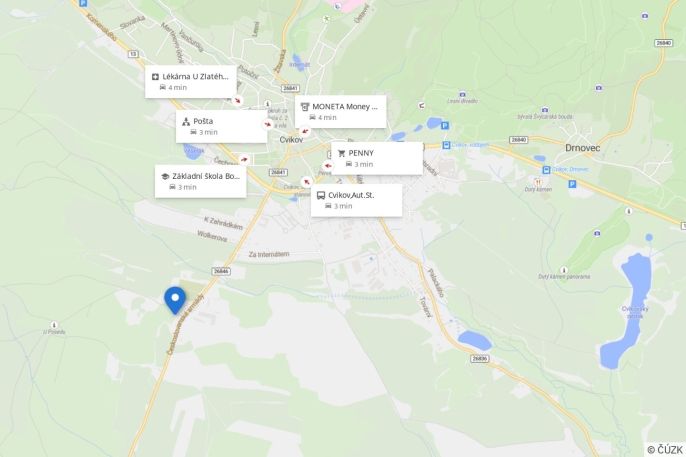 Pronájem, Byt 1+1, Cvikov