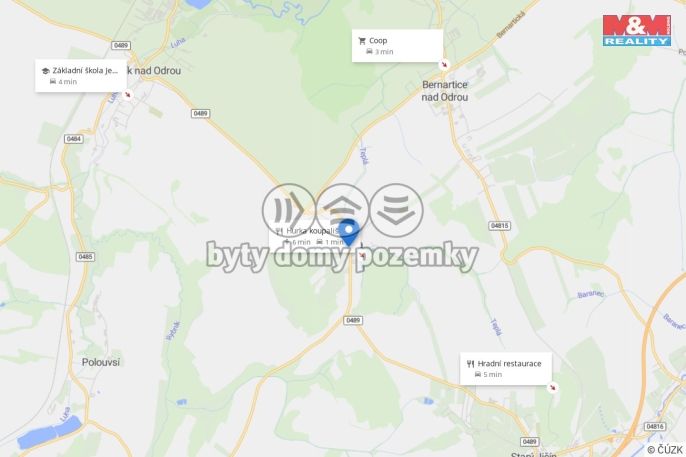 Prodej, Pozemek k bydlení, Jeseník nad Odrou