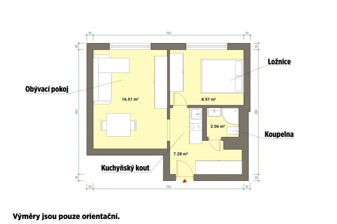 Pronájem, Byt 2+kk, Mariánské Lázně