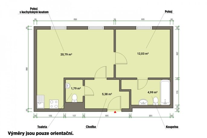 Pronájem, Byt 2+kk, Mariánské Lázně